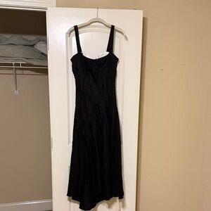 Reformation Bekki Linen Dress Black NWT Size 8